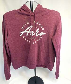 Aéropostale Women’s Pullover Hooded Fleece Logo Graphic Hoodie Purple S